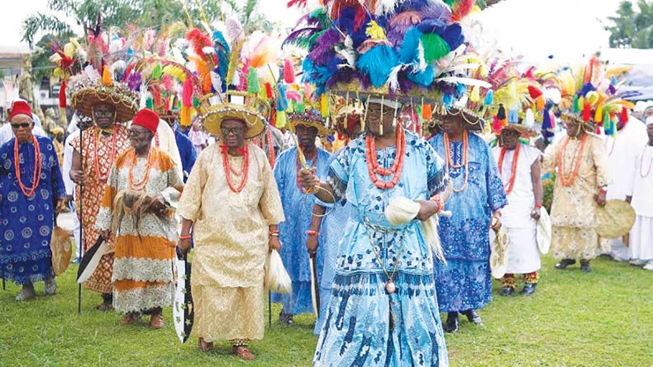 Illustration en image du festival Ofala d'Onitsha