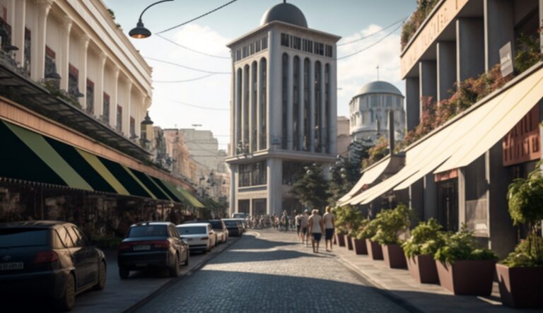 Illustration en image du centre-ville de Tbilissi