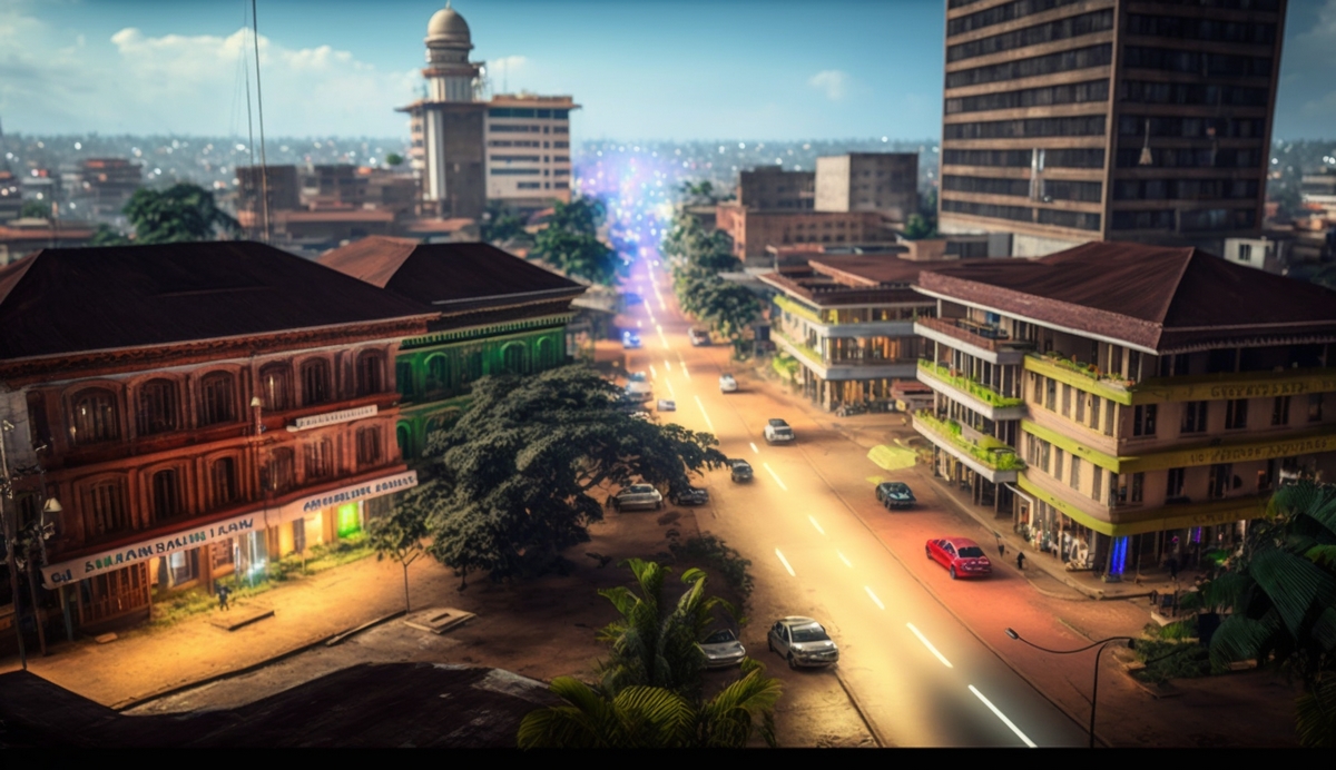 Illustration en image de la ville de Kampala, capitale d'Ouganda