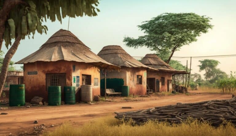 Illustration en image d'un village en Togo