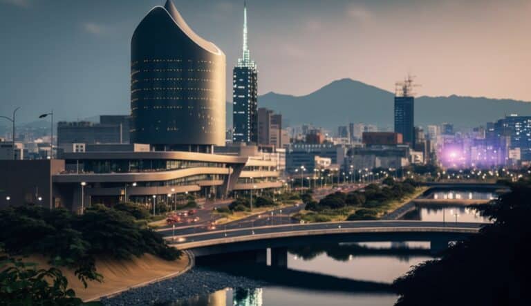 Illustration en image de la ville de Fukuoka