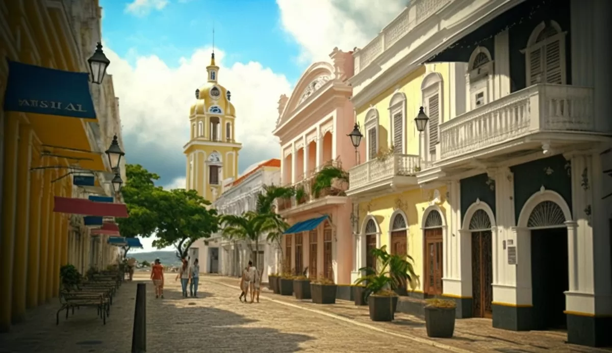 Illustration en image de la ville de Saint-Domingue