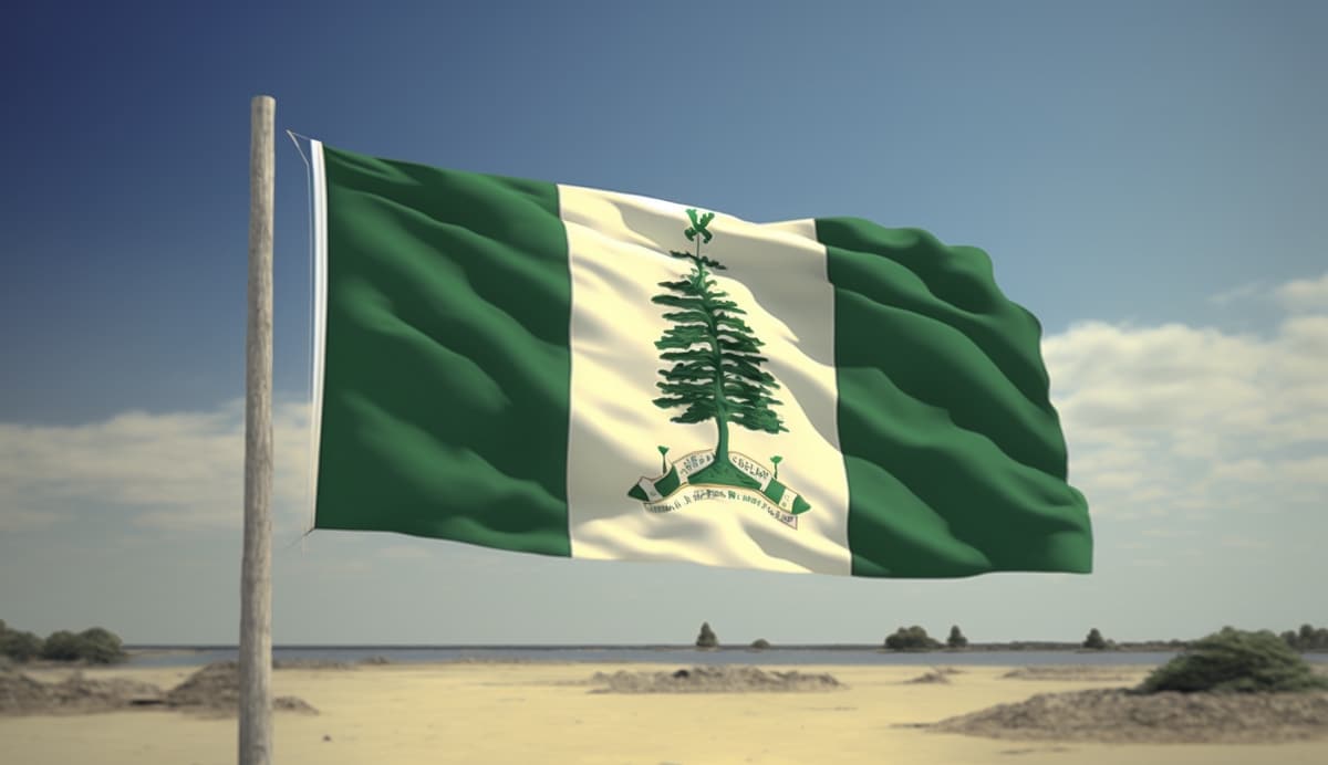 Illustration en image du drapeau de l'île Norfolk