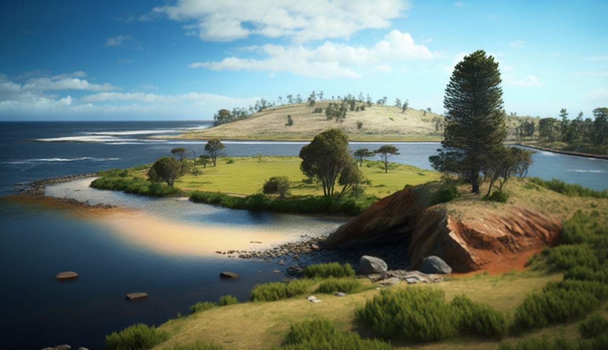 Illustration en image de l'île Norfolk