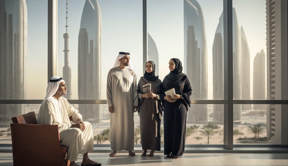 Illustration en images des habitants de Dubaï