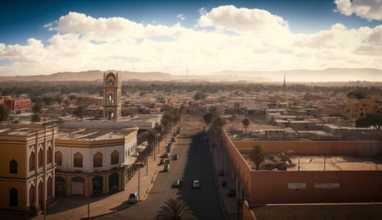 Illustration en image de la magnifique ville de Asmara