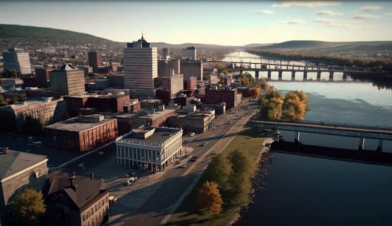 Illustration en image de la ville de Harrisburg