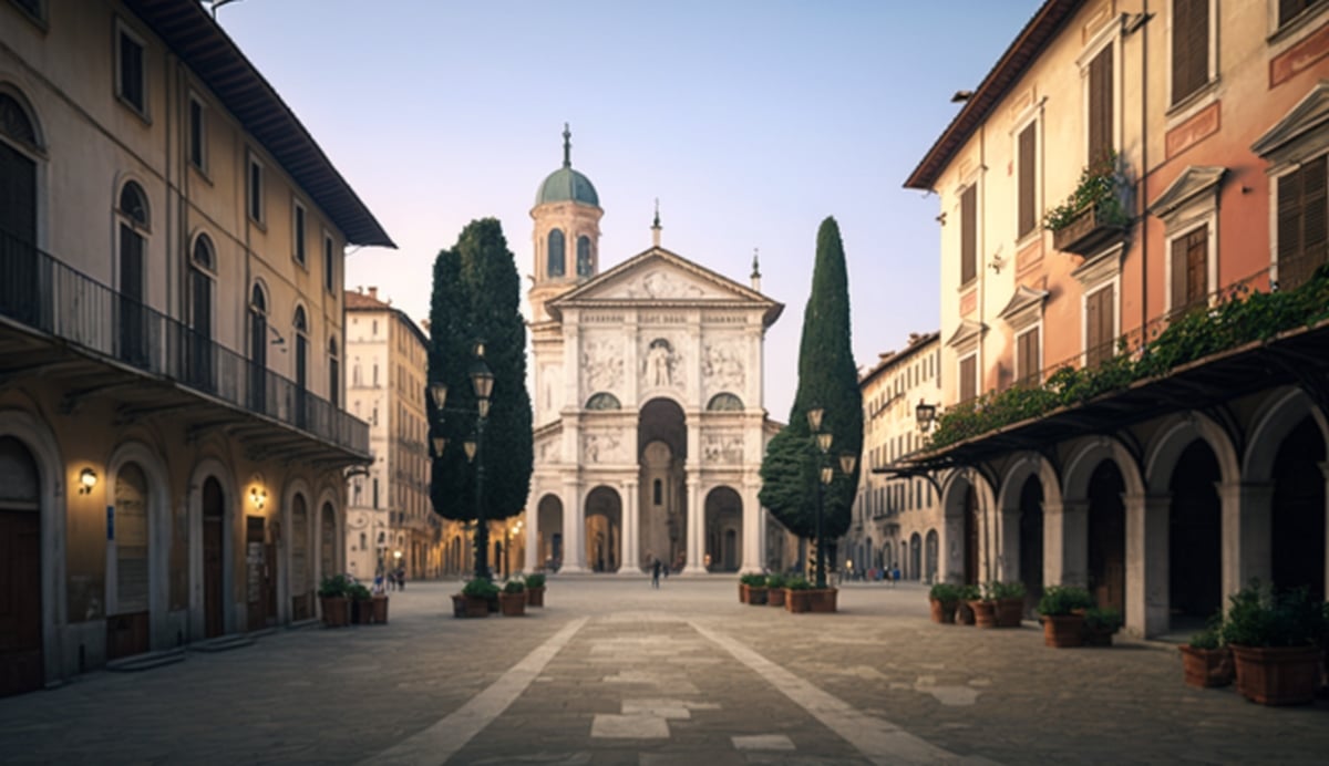 Illustration en image du centre-ville de Brescia