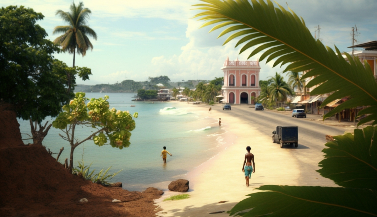 Illustration en image de la plage de Liberia