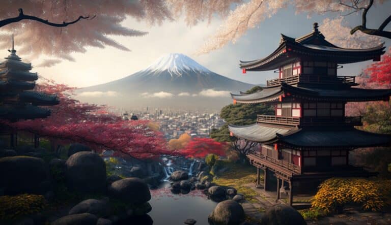 Illustration en image de la ville de Japon