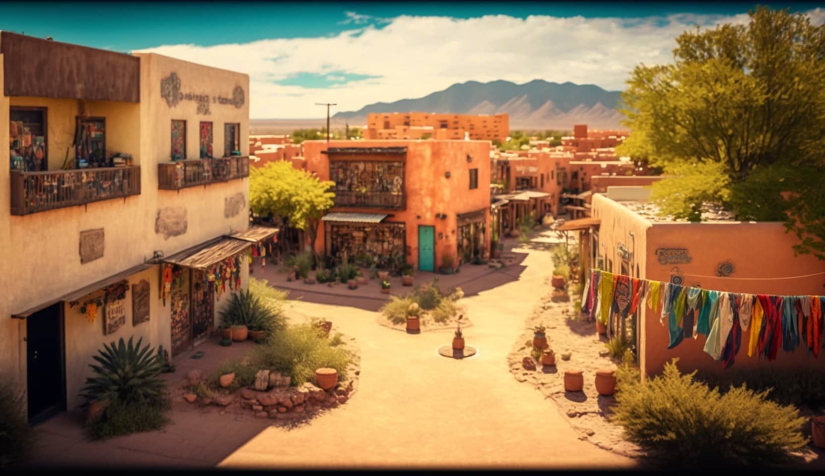 Illustration en image d'un quartier à Albuquerque