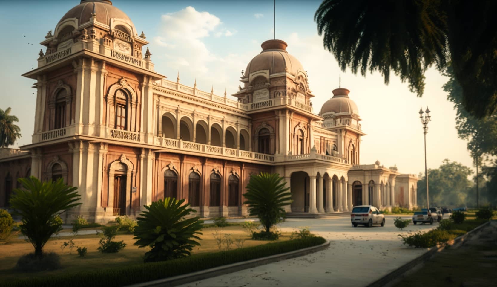 Illustration en image de l'entrée à Noor_Mahal-scaled à Bahawalpur
