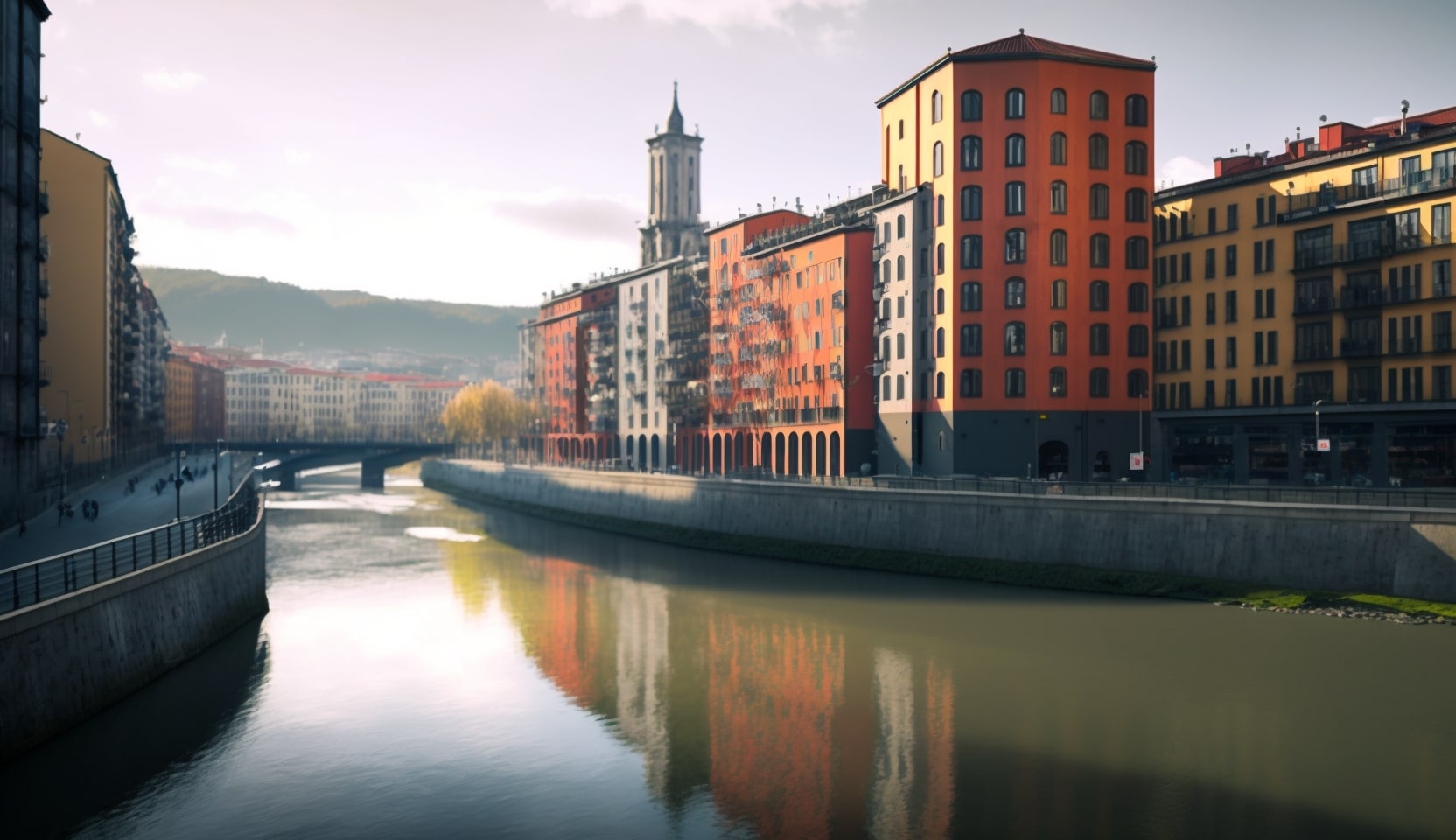Illustration en image d'un coin de logement à Bilbao