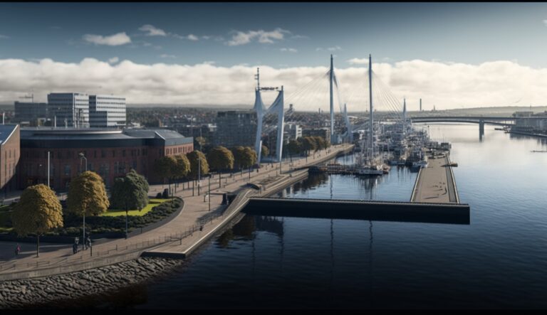 Illustration en image de la ville de Cardiff