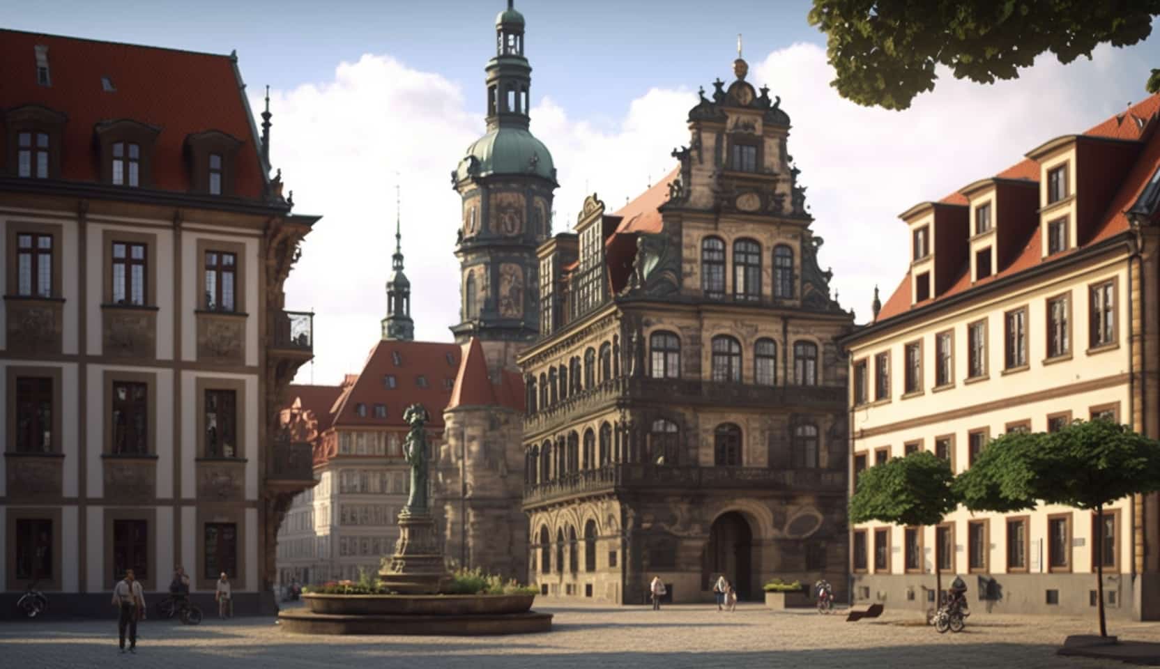 Illustration en image d'un coin de logement à Dresde