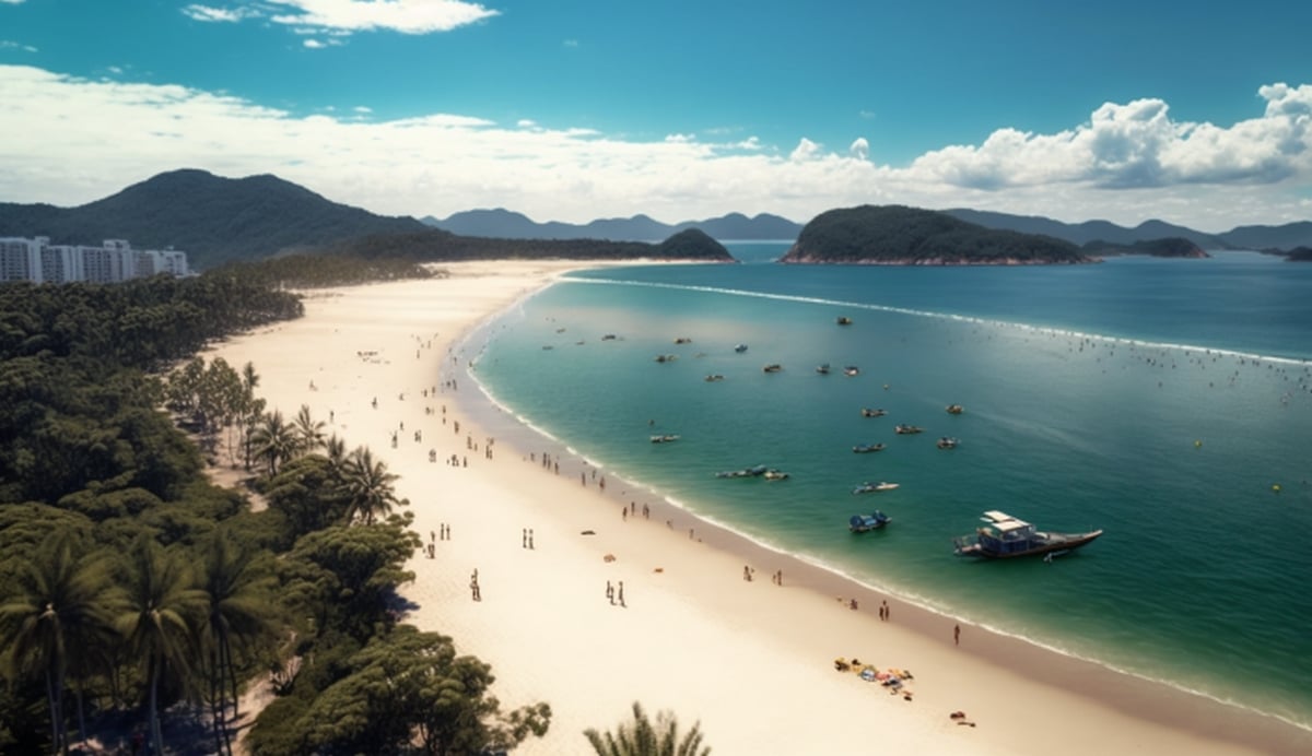 Illustration en image de la plage de Florianópolis