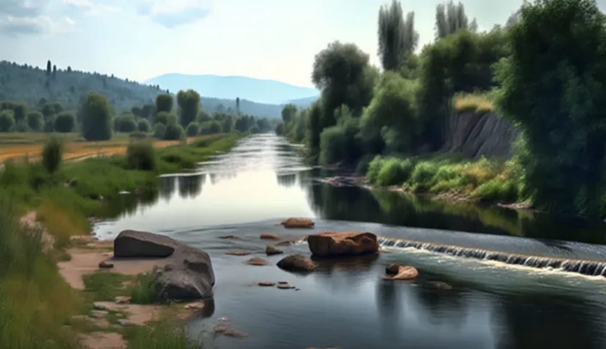 Illustration en image de la rivière Podkumok de Piatigorsk