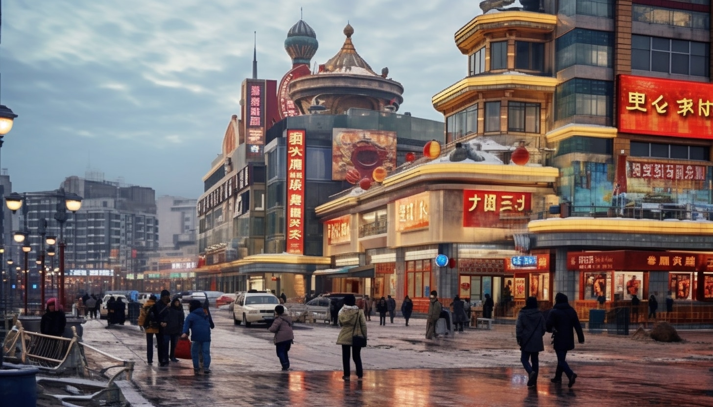 Illustration-en-image-dun-coin-dans-le-centre-ville-de-Hohhot