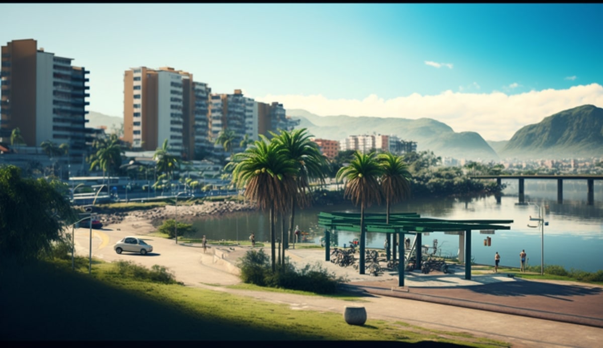 Illustration en image d'un coin d'hébergement à Florianópolis