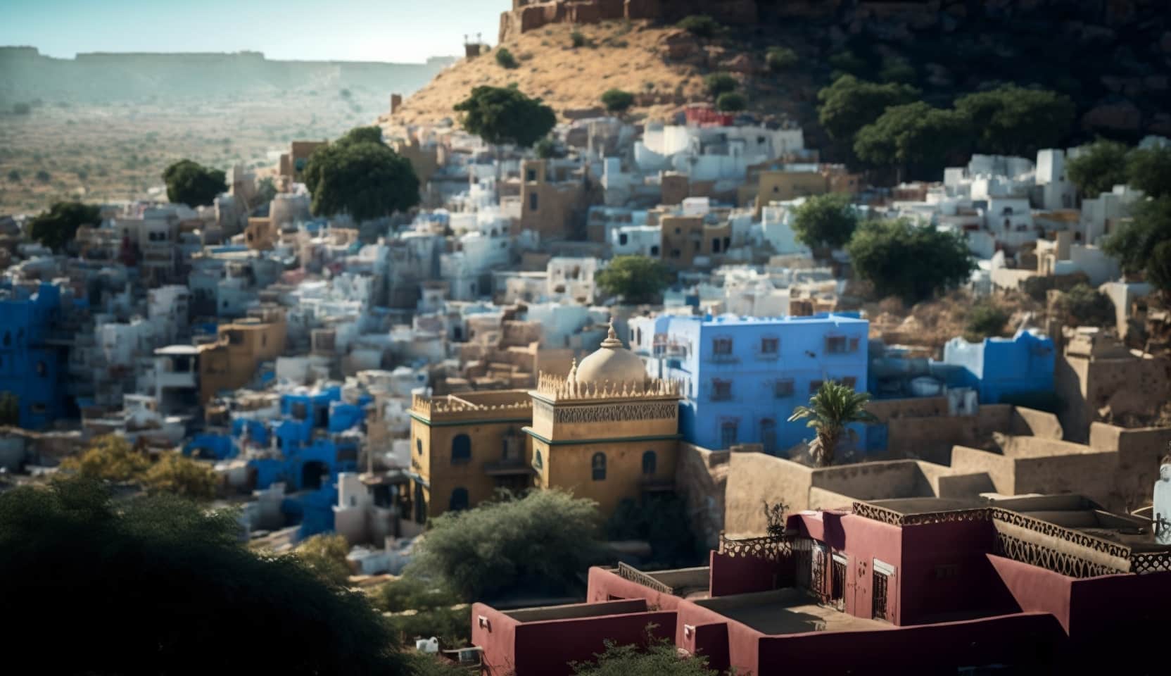 Illustration en image d'un coin de logement à Jodhpur