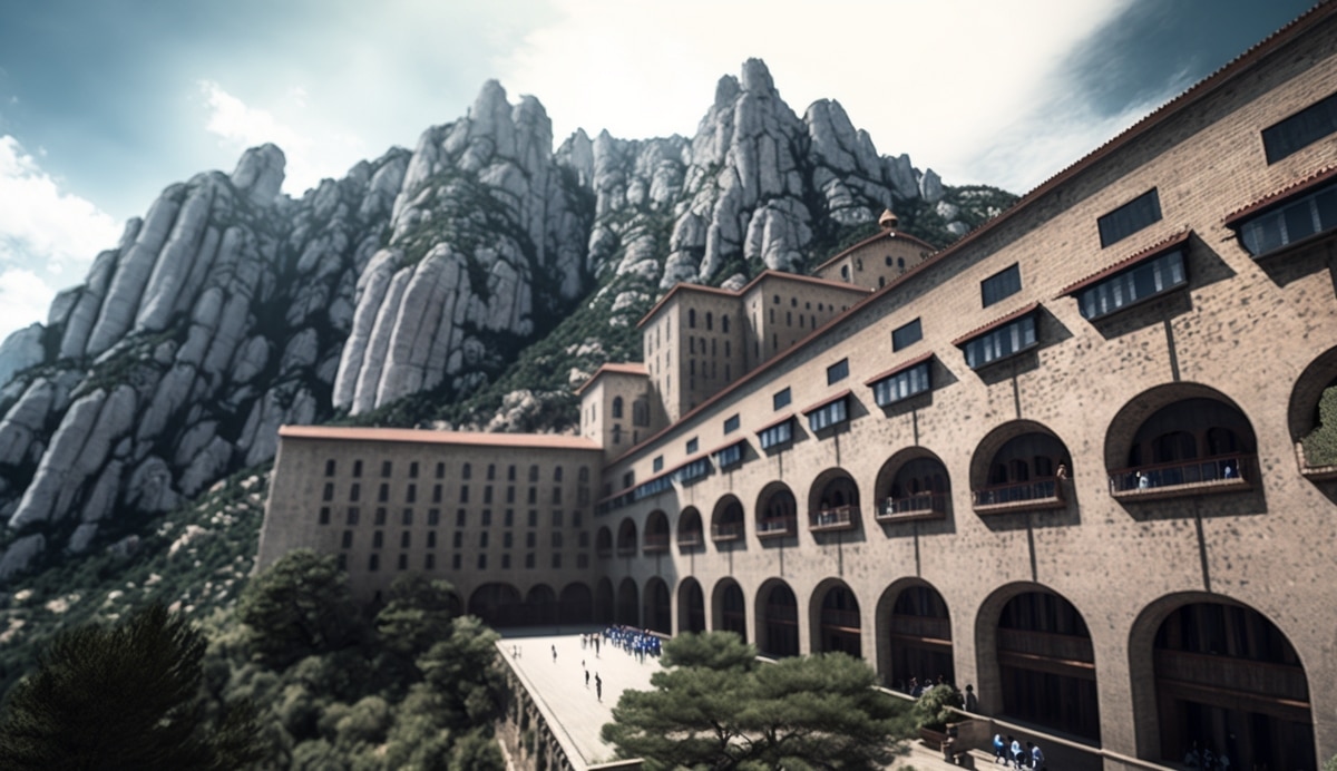 Illustration en image de l'abbaye de Montserrat