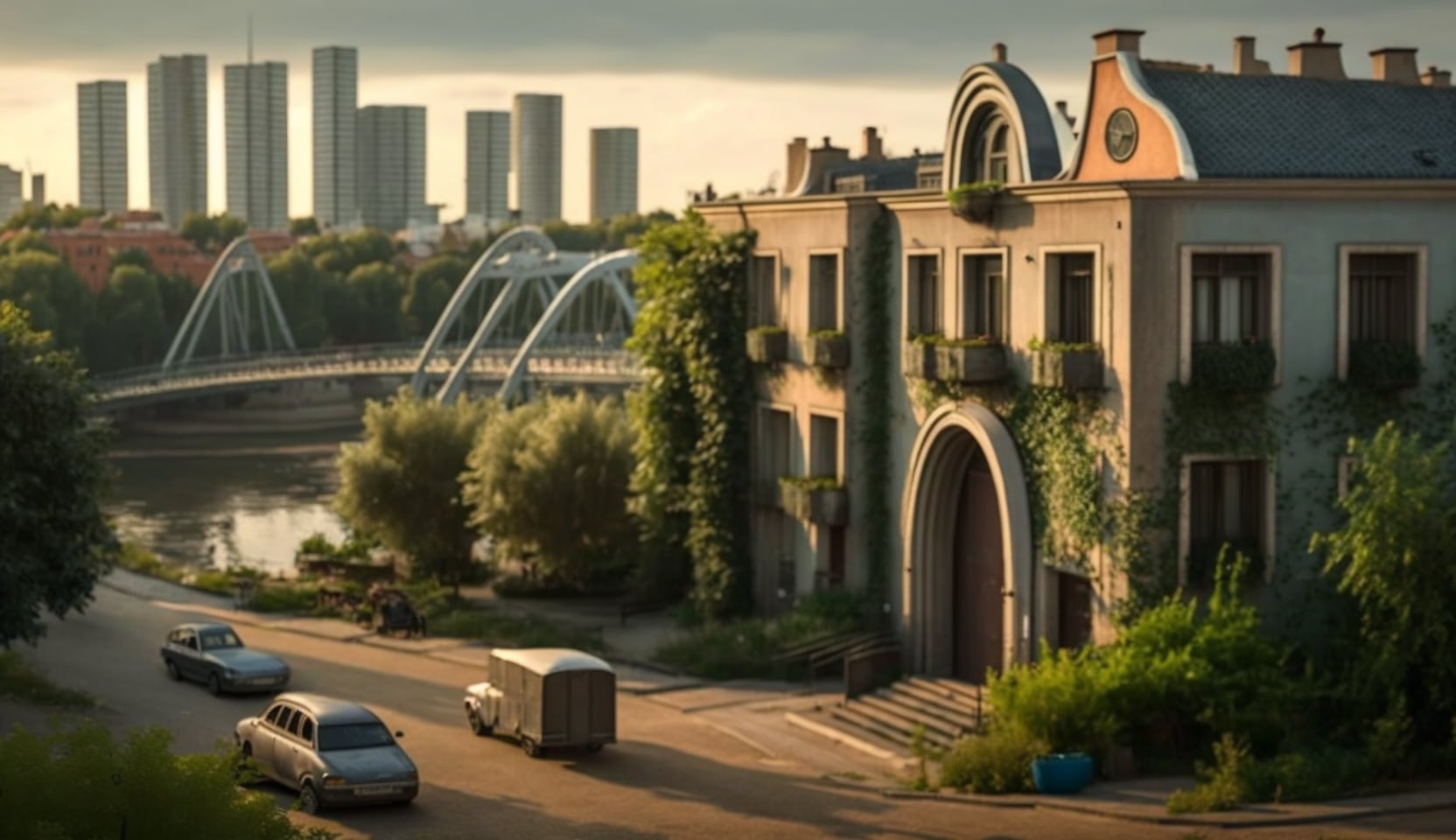 Illustration en image d'un coin dans le centre-ville de Noursoultan