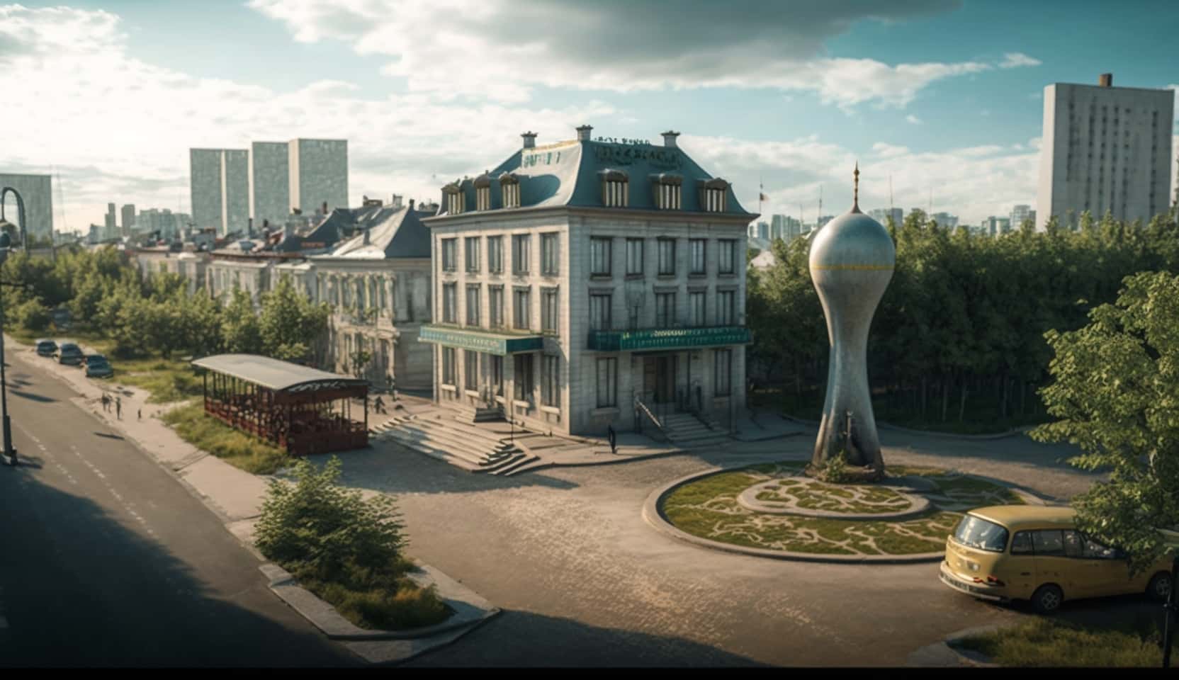 Illustration en image de la ville de Noursoultan