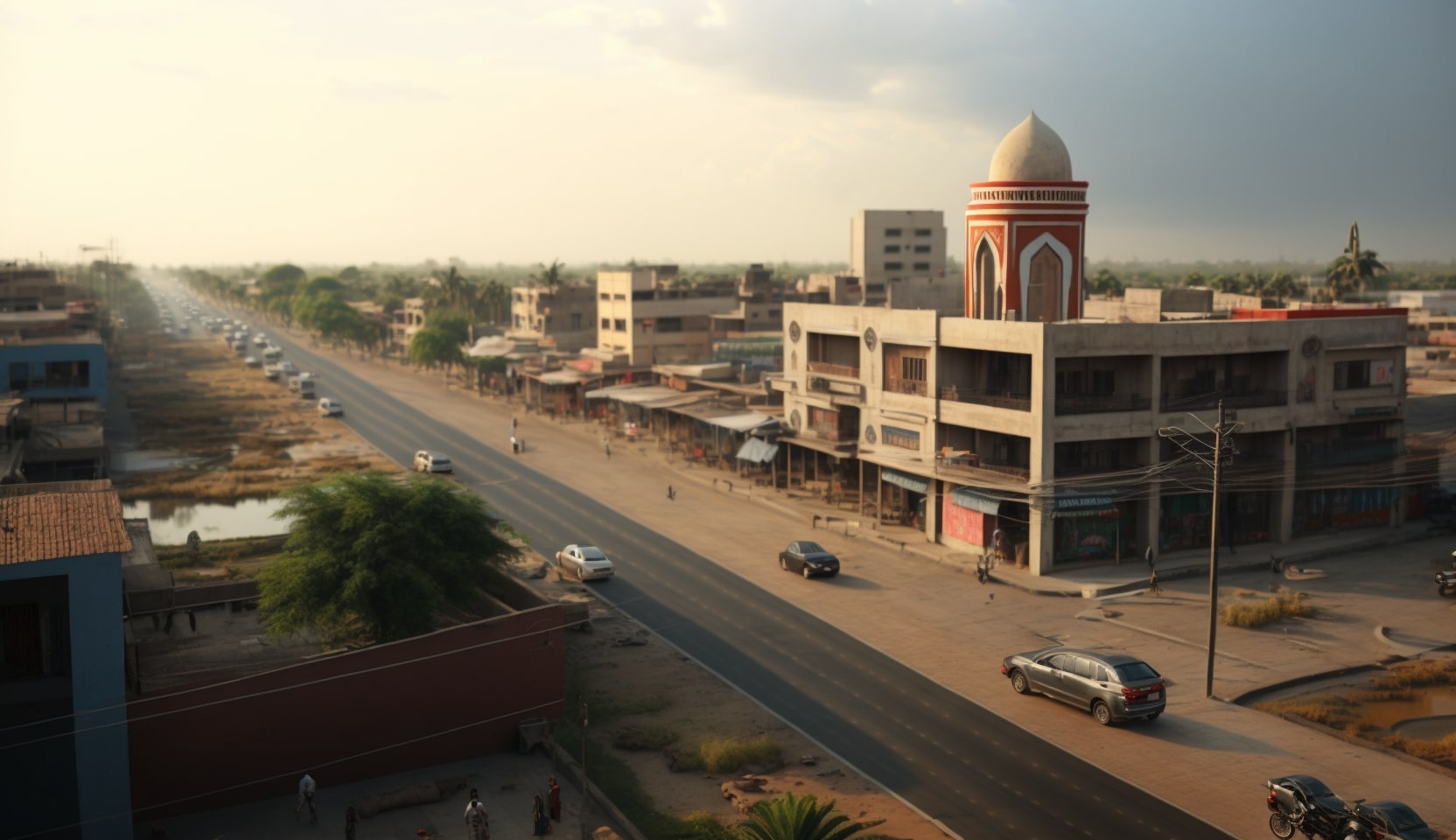 Illustration en image d'un coin dans le centre-ville de Sialkot