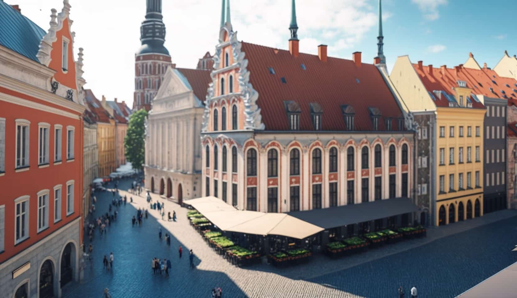 Illustration en image de la ville de Riga
