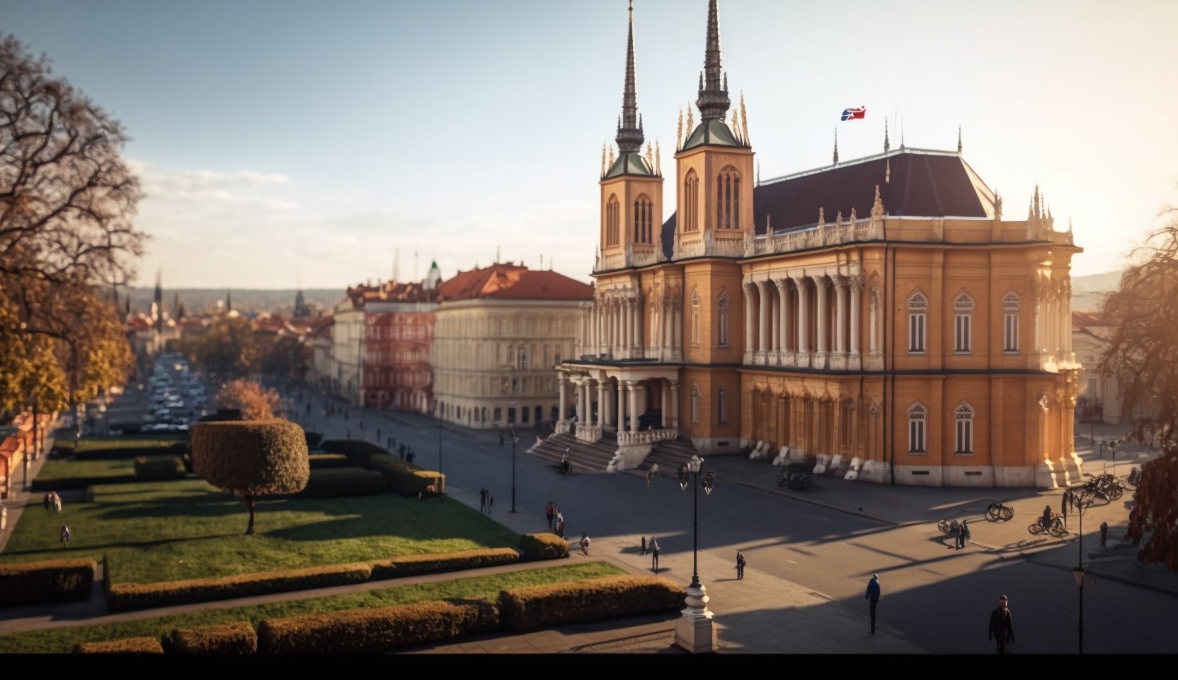 Illustration en image de la ville de Zagreb