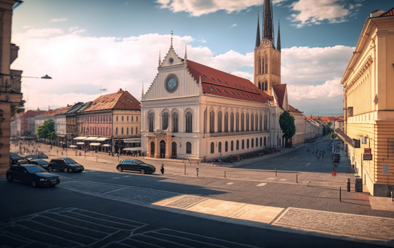 Illustration en image d'un coin dans le centre-ville de Zagreb