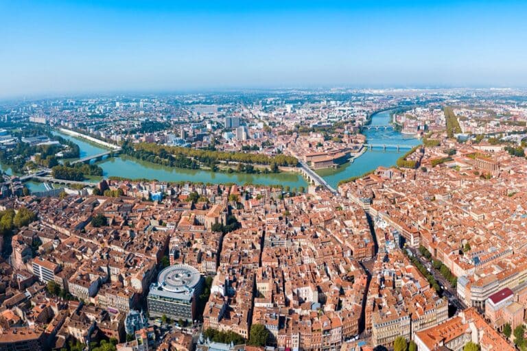 la ville de Toulouse vu de haut