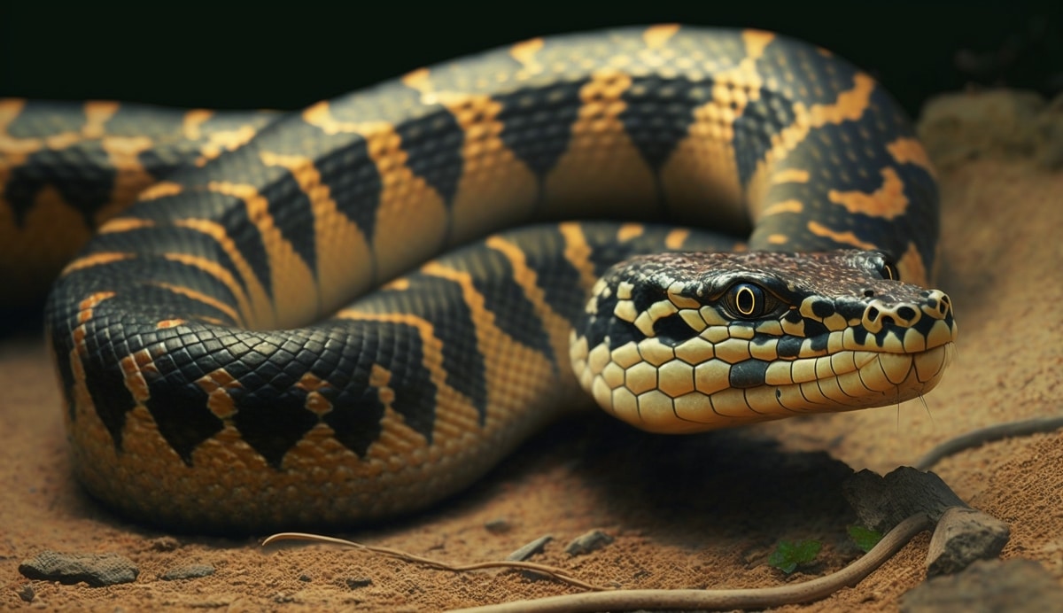 Illustration d'un serpent appelé "Menarana de Madagascar"